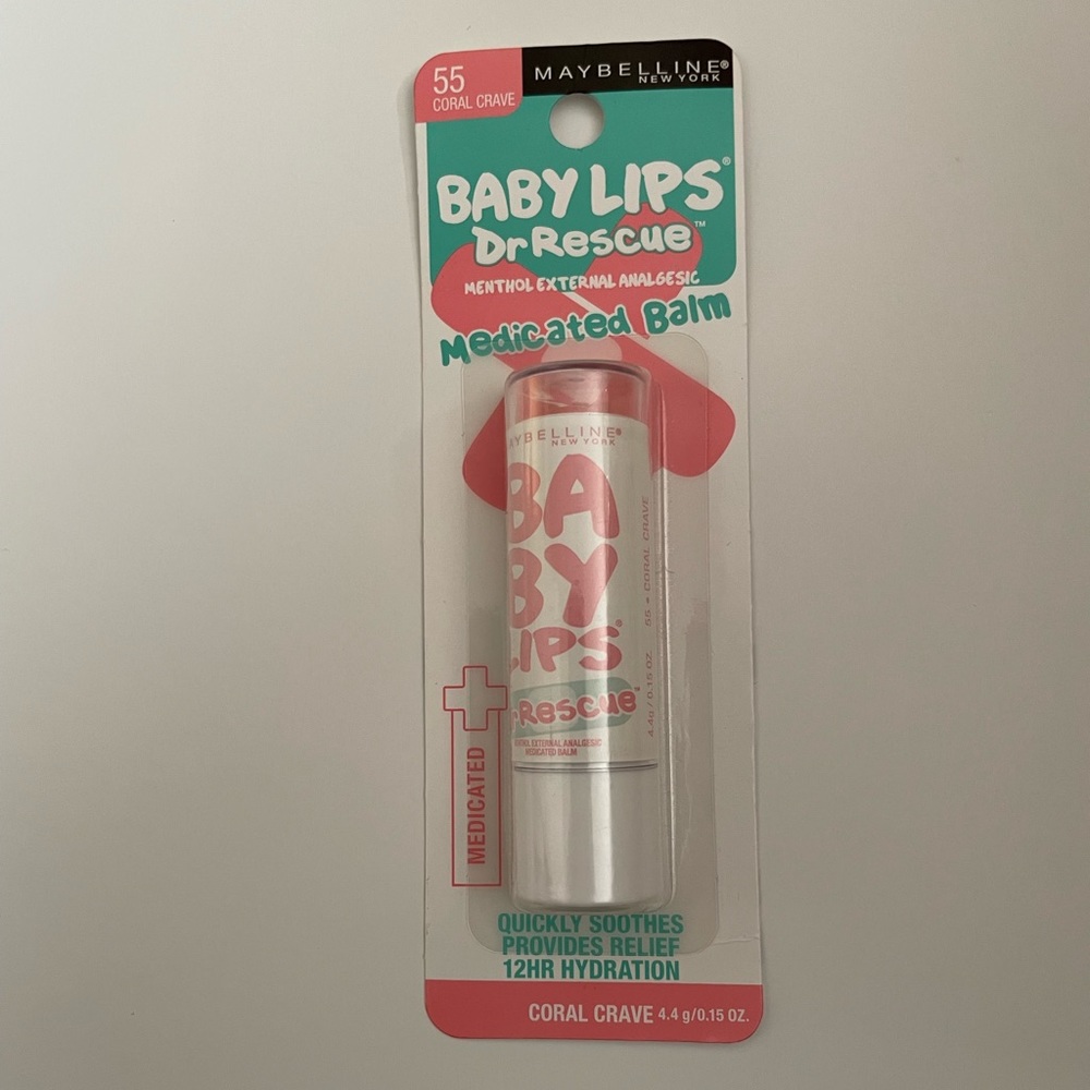 Maybelline Baby Lips Moisturizing Medicated lip balm with menthol Coral Craze